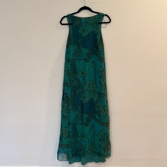 Woman Maxi Made in Italy Sleeveless Green dress with optional belt size S - Picture 4 of 9